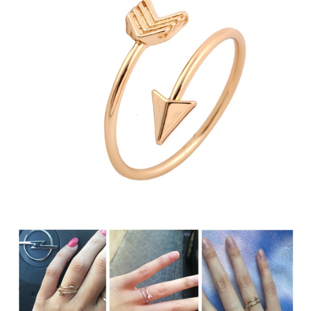 NEW!💙💎💛GOLDEN ARROW RING!💛💎💙 6.5 ADJUSTABLE! - Picture 5 of 7
